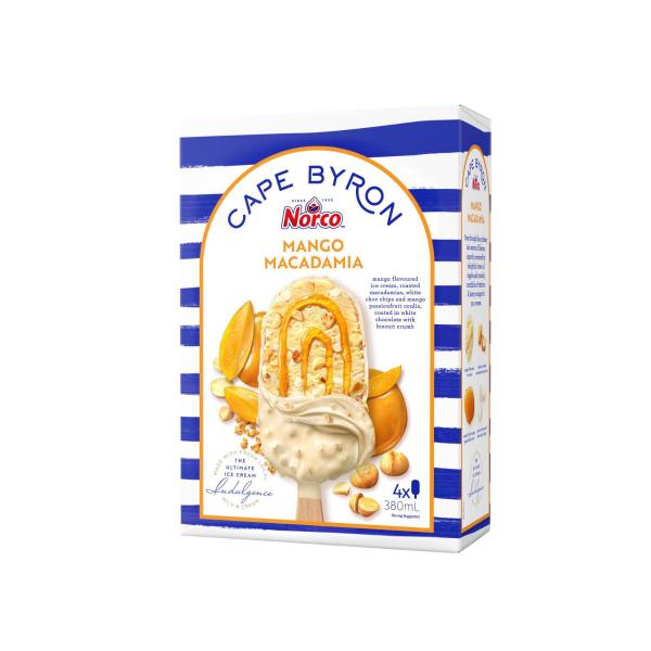 Norco Cape Byron Mango Macadamia Ice Cream Sticks 4 Pack | 380mL – Coles