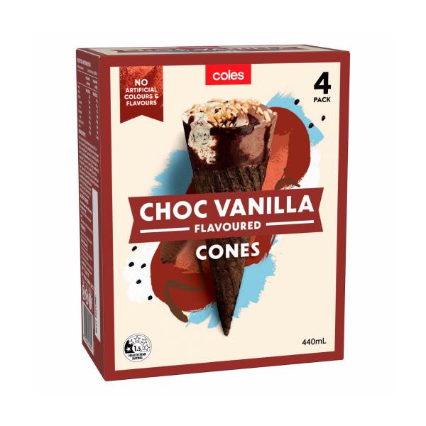 Chocolate Vanilla Cones