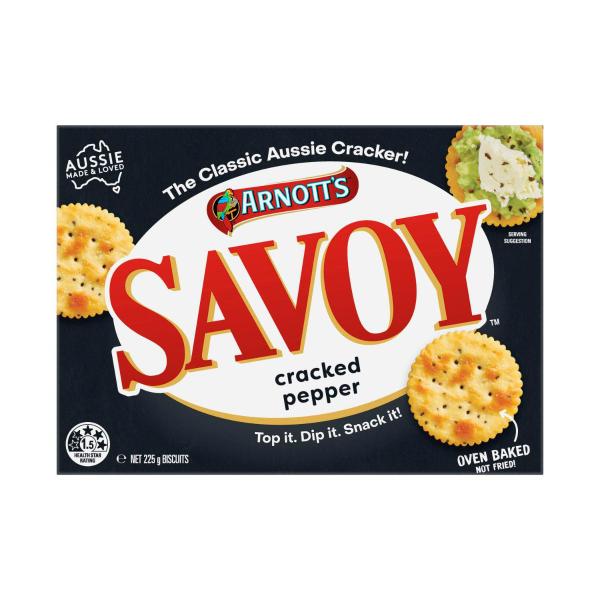 Savoy Crackers Cracked Pepper