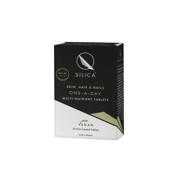 Qsilica Skin- Hair & Nails One - A - Day Multi-nutrient Vegan Tablets | 30 Pack