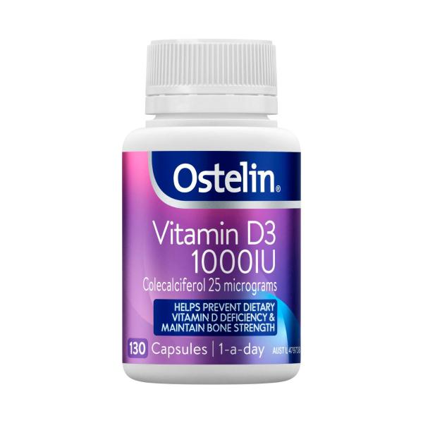 Vitamin D 1000iu D3 Capsules For Bones + Immunity