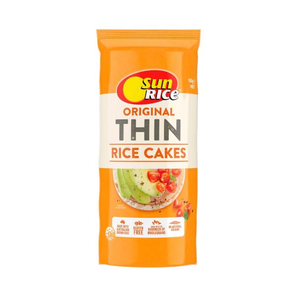 Sunrice Thin Original Gluten Free Rice Cakes 150g product image