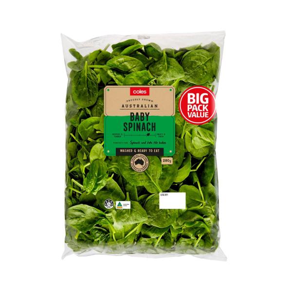 Coles Salad Family Spinach 280g product image