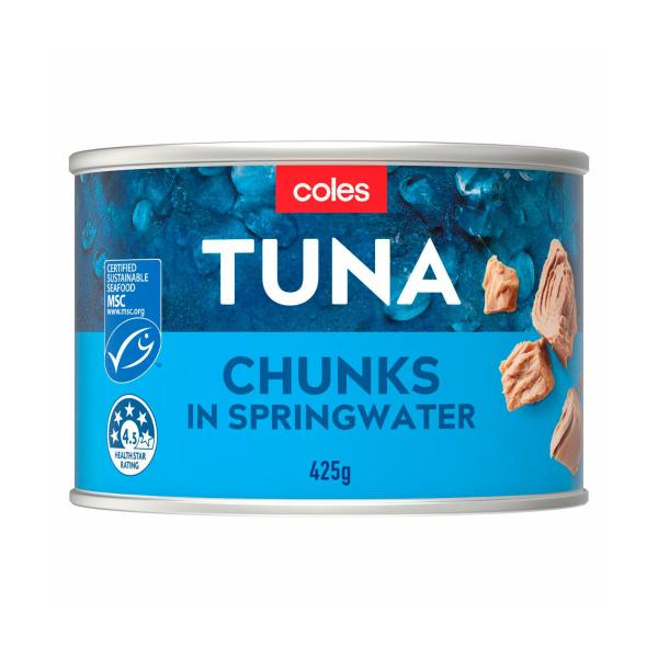 Coles Tuna Chunks In Springwater 425g product image