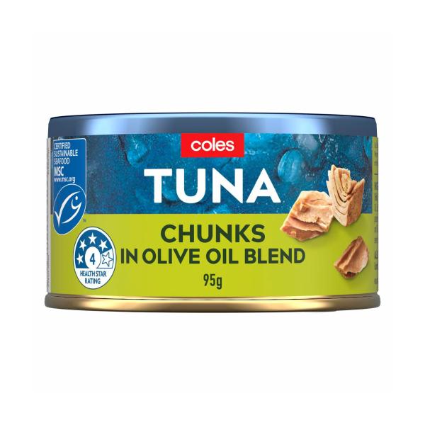 Coles Tuna Chunks in Olive Oil Blend 95g product image