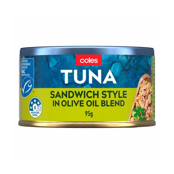 Coles Tuna Sandwich Olive Oil Blend 95g product image