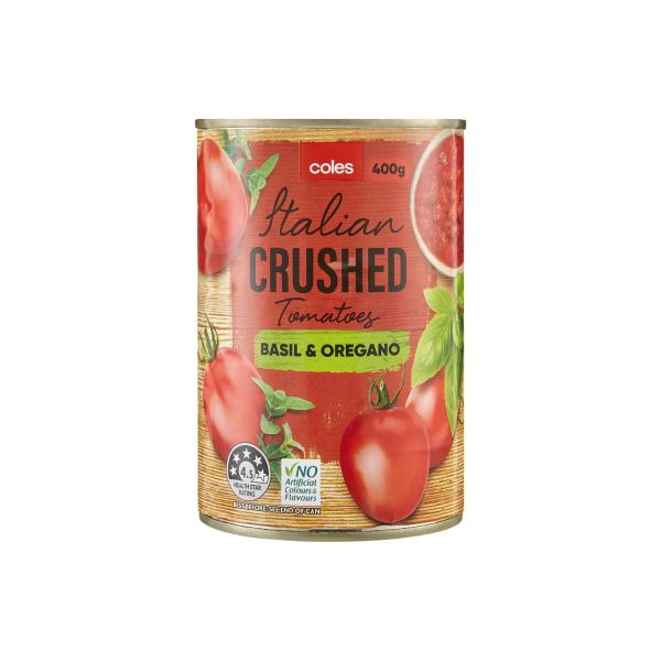 Coles Basil Oregano Crushed Tomatoes 400g product image