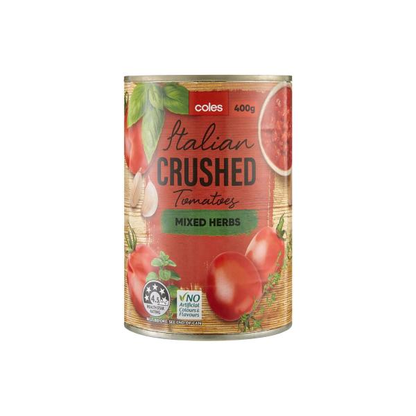 Coles Mixed Herb Crushed Tomatoes 400g product image