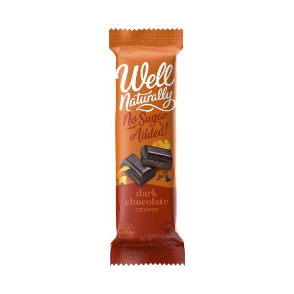 Nsa Bar Buy WELL NATURALLY NSA DARK CHOCOLATE BAR ORANGE | Coles