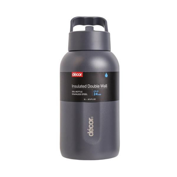 Decor XXL Double Wall Stainless Steel Bottle | 2L – Coles