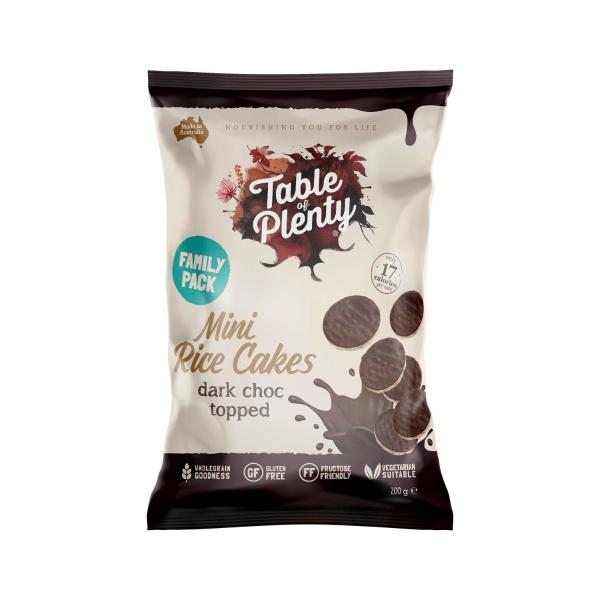 Family Topped Mini Rice Cakes Dark Choc