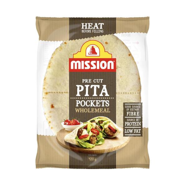Wholewheat Pita Pocket 4 Pack
