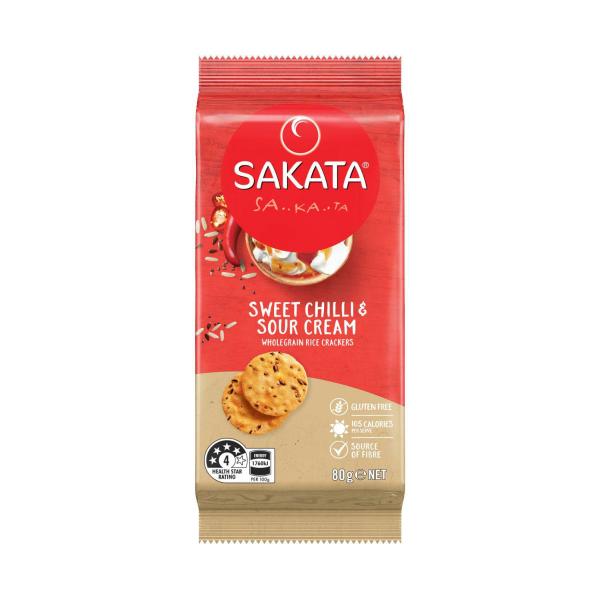 Sakata Rice Crackers:Wholegrain Sweet Chilli | 80g