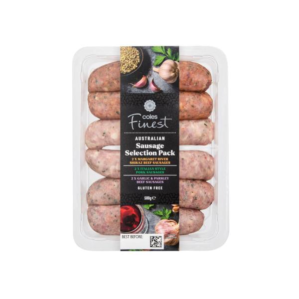 Coles Finest Selection Pack Sausages 500g product image