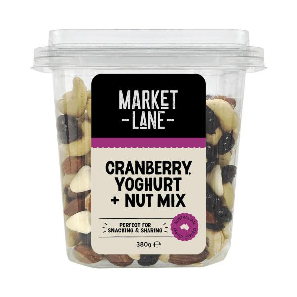 Market Lane Cranberry Yoghurt Nut Mix Tub 380g product image