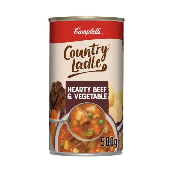 Campbell's Country Ladle Soup Can Hearty Beef & Vegetable 500g product image