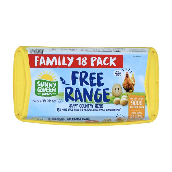 Sunny Queen Free Range Large Eggs 18 Pack 900g product image