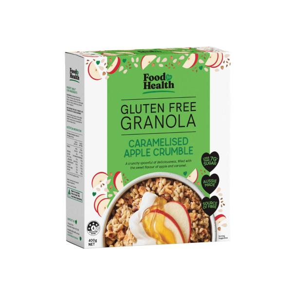 Gluten Free Granola Caramelised Apple Crumble