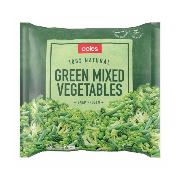 Coles Frozen Green Mixed Vegetables 1kg product image