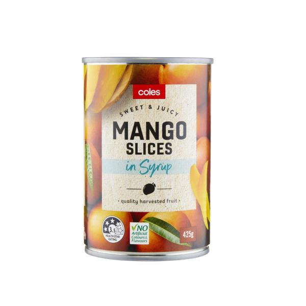 Coles Mango Slices In Syrup 425g