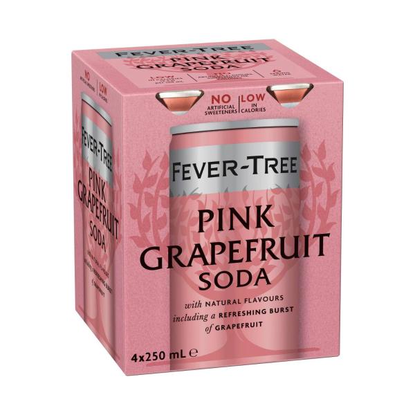 Fever-Tree Pink Grapefruit Soda 4x250ml 1L product image