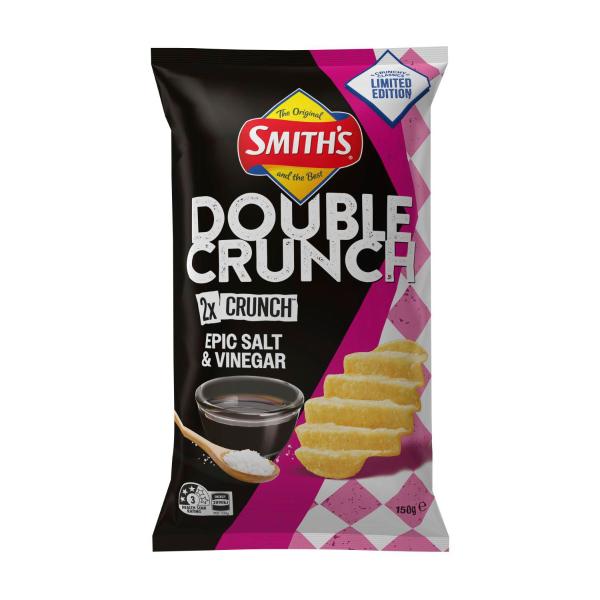 Smiths Double Crunch Epic Salt & Vinegar | 150g – Coles
