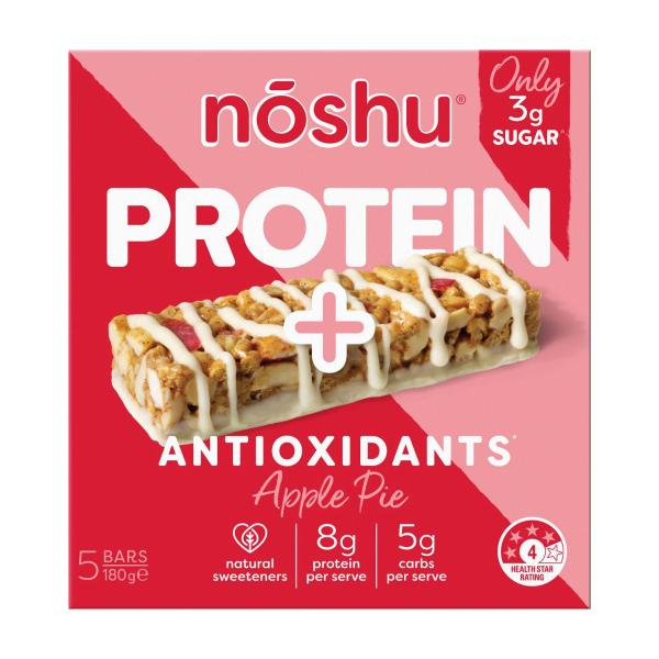 Noshu Protein+ Apple Pie Antioxidants Bars 180g product image