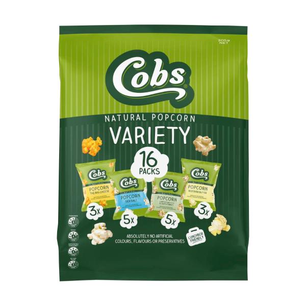 Cobs Popcorn Variety Multipack Lunchbox Snacks 16 Pack