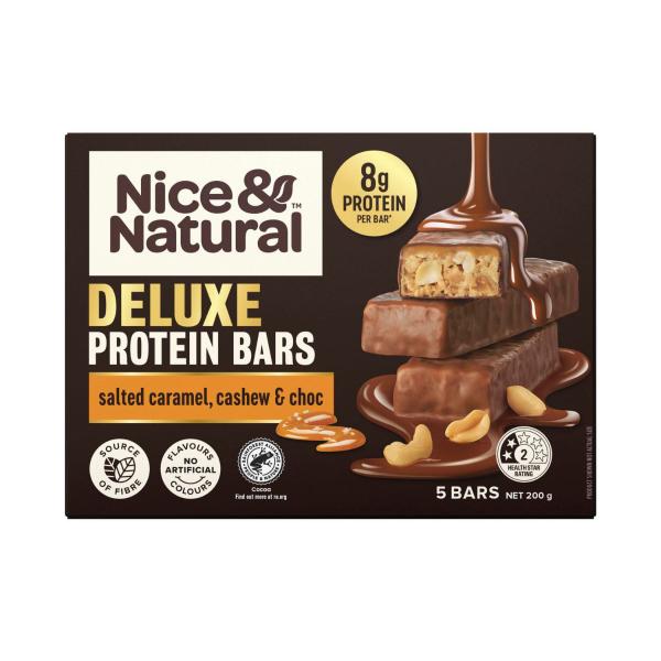 Buy Nice & Natural Deluxe Protein Bars Caramel & Milk Choc Multipack ...