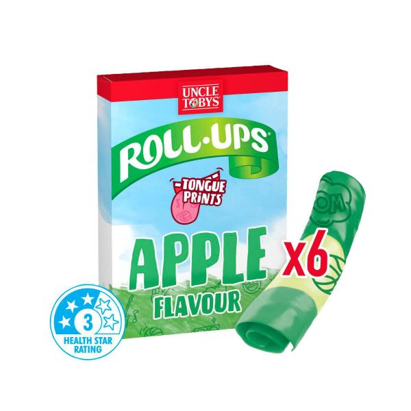 Uncle Tobys Roll-ups Apple Funprint | 94g – Coles