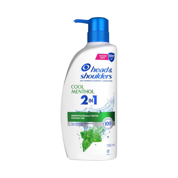 Head & Shoulders 2 In 1 Anti Dandruff Shampoo Cool Menthol | 750mL