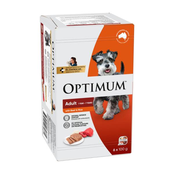 Dog Food Beef & Rice 6x100g