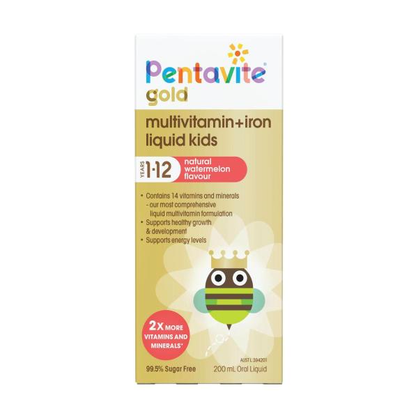 Pentavite Liquid Multivitamin Gold Watermelon 200mL