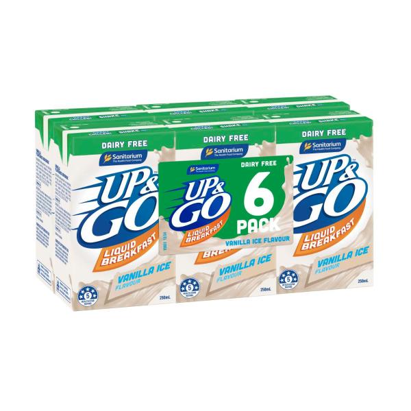 Sanitarium Up&go Dairy Free Vanilla 6x250ml | 1.5L – Coles