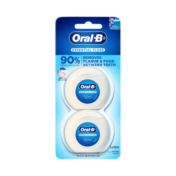 Oral B Waxed Dental Floss Mint Twin Pack | 100m – Coles
