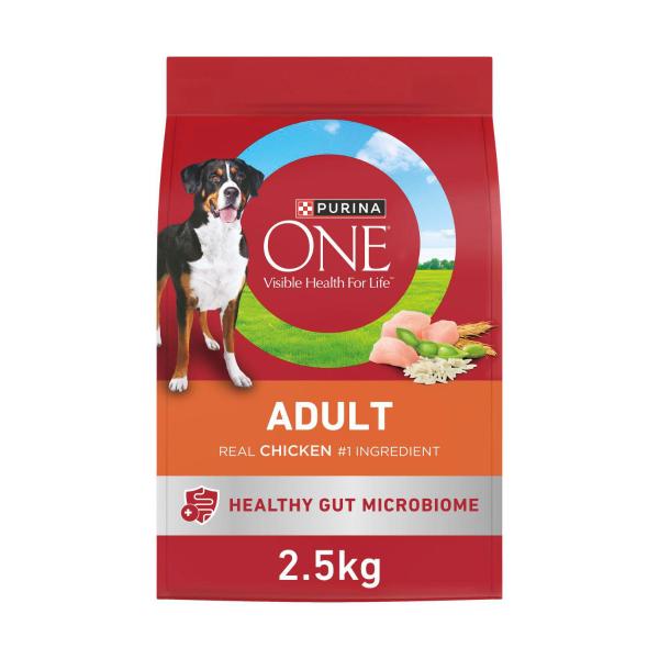 Purina One Adult Chicken & Rice Dry Dog Food 2.5Kg