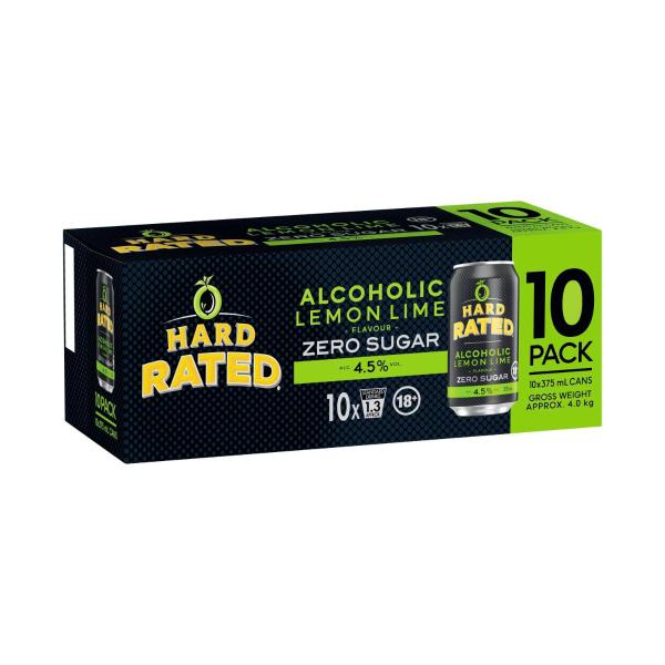 Lemon Lime Zero Sugar Can 375ml 10 Pack