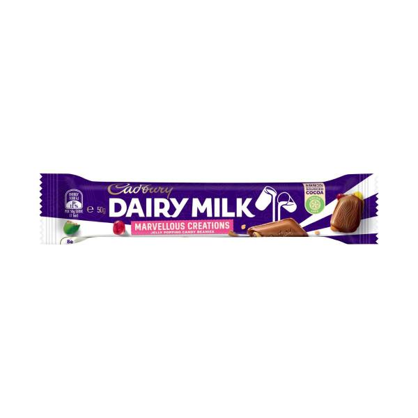 Cadbury Marvellous Creations Jelly Popping Candy Beanies Chocolate Bar 50g product image