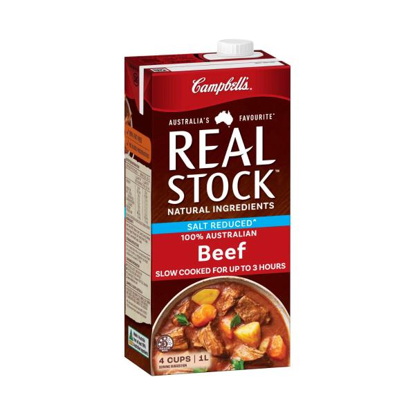 Campbell's Real Stock Beef Stock Salt Reduced | 1L – Coles