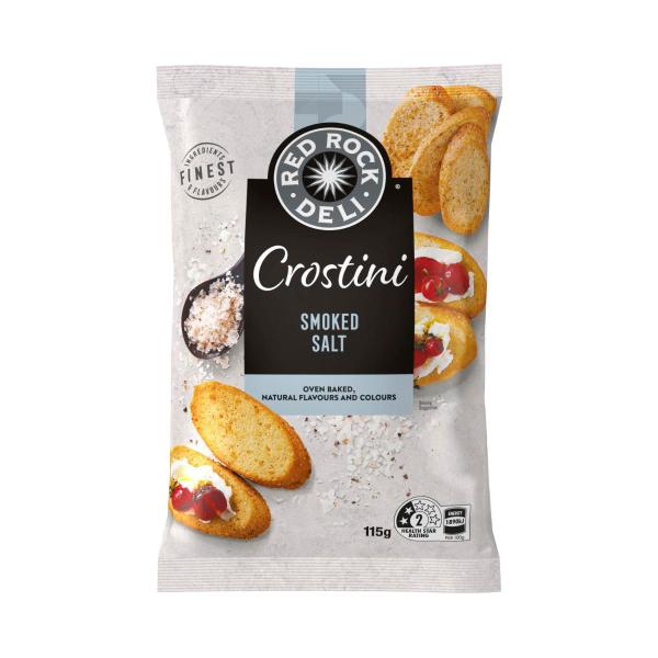 Red Rock Deli Crostini Crackers Smoked Salt 115g product image