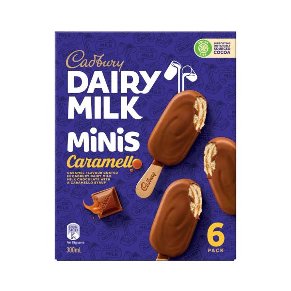 Dairy Milk Caramello Mini Ice Cream 6 Pack