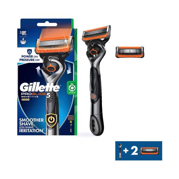 Fusion 5 Proglide Power Razor Kit With 2 Refill Blades