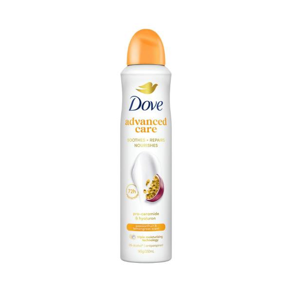 Buy Dove Women Deodorant 72hr Advanced Aerosol Passionfruit 250mL