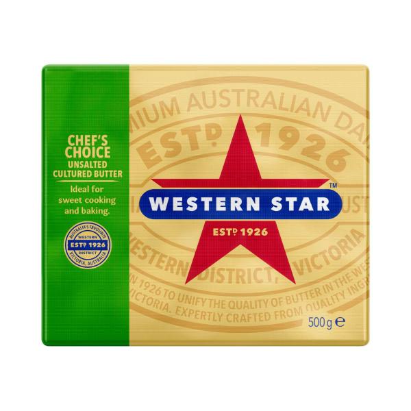 Western Star Chef's Choice Unsalted Cultured 500g product image