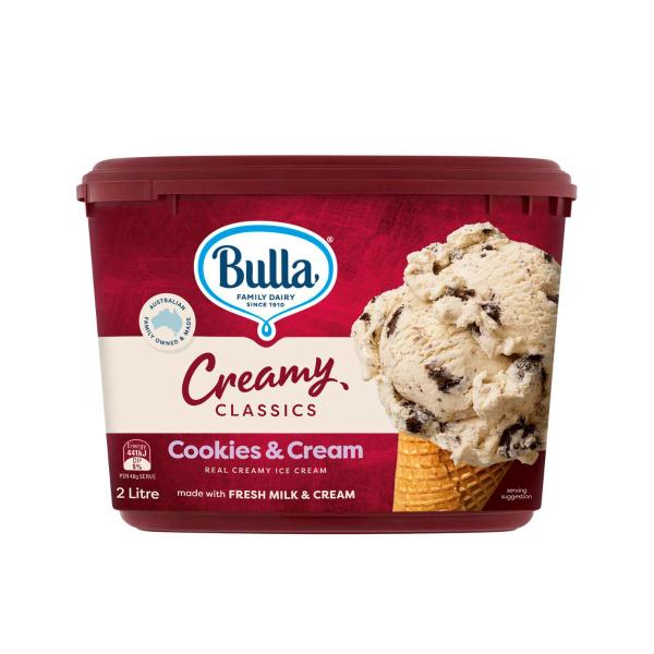 Bulla Creamy Classics Cookies & Cream Ice Cream 2L product image
