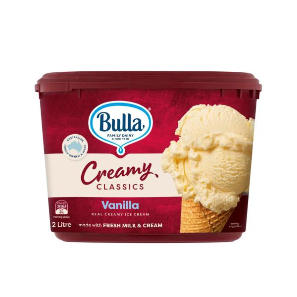 Bulla Creamy Classics Vanilla Ice Cream 2L product image