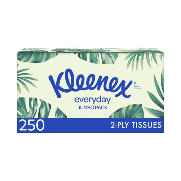 Kleenex 2 Ply Jumbo Facial Tissues White 250 pack product image