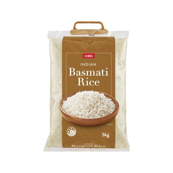 Coles Basmati Rice 5kg product image
