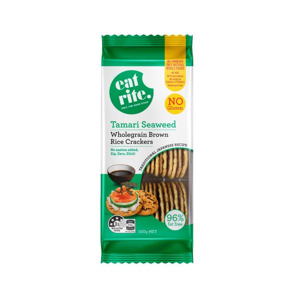 Brown Rice Crackers Tamari Seaweed