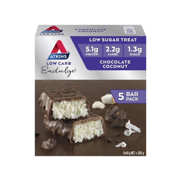 Low Carb Endulge Bar Chocolate Coconut 5x40g